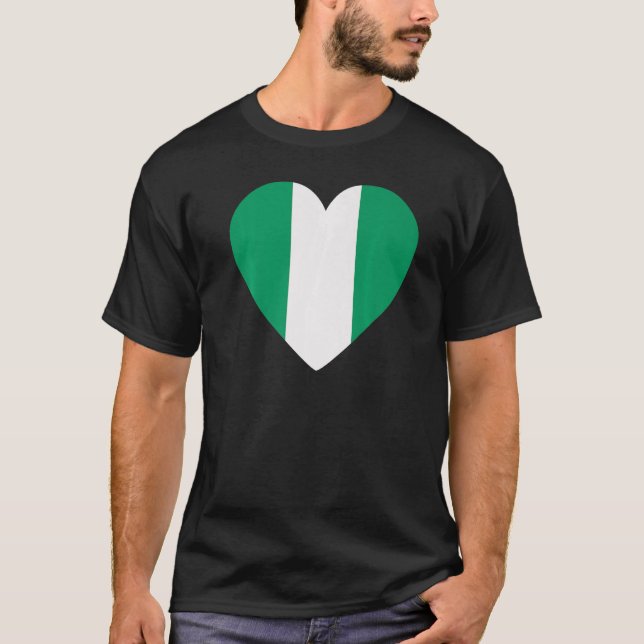 T-shirt Le drapeau national du Nigeria souvenir pour les f (Devant)