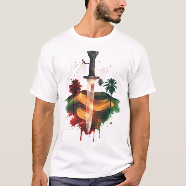 T-shirt Le drapeau omanais (Devant)
