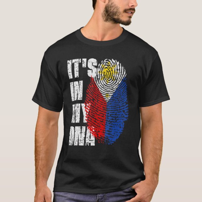 T-shirt Le drapeau philippin de My Dna Philippines (Devant)