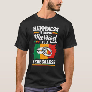 T-shirt Le Drapeau Sénégalais Du Sénégal Marié À Un Sénéga