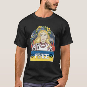 T-shirt Le Drapeau Ukrainien De La Paix En Ukraine