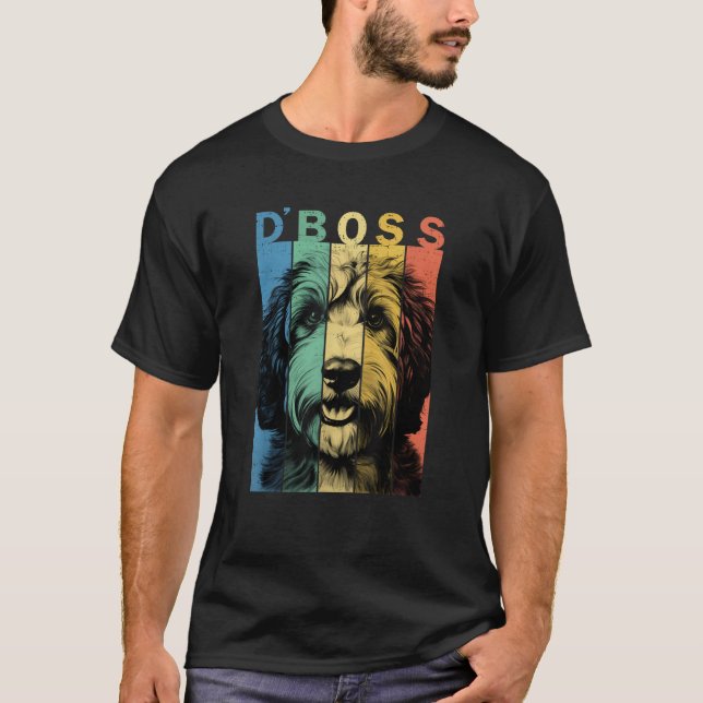 T-shirt Le drôle Saint Berdoodle Boss Maman Papa Amoureux  (Devant)