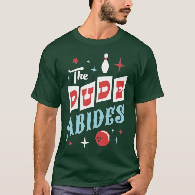 T-shirt Le Dude Abides Retro (Devant)
