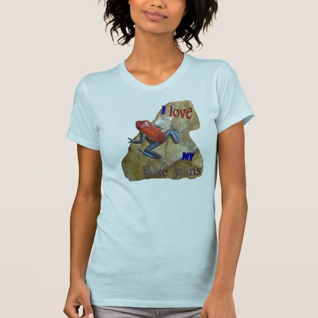T-shirt Le $$etAPP des femmes de grenouille de blues-jean. (Devant)