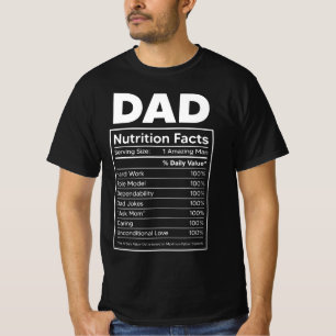 T-shirt Le Étiquette de la "valeur nutritive" du père