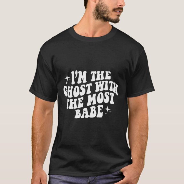 T-shirt Le Fantôme Avec Le Plus Bébé Halloween Drôle Horre (Devant)