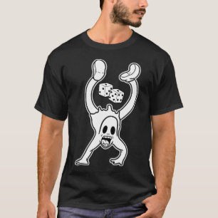 T-shirt Le Fantôme Clown Lucky Dice Poignée Gothique Carto