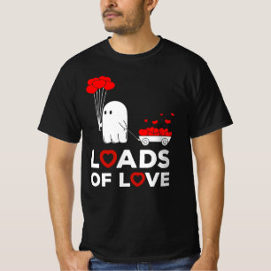 T-shirt Le fantôme de la Saint Valentin plein d'amour coeu