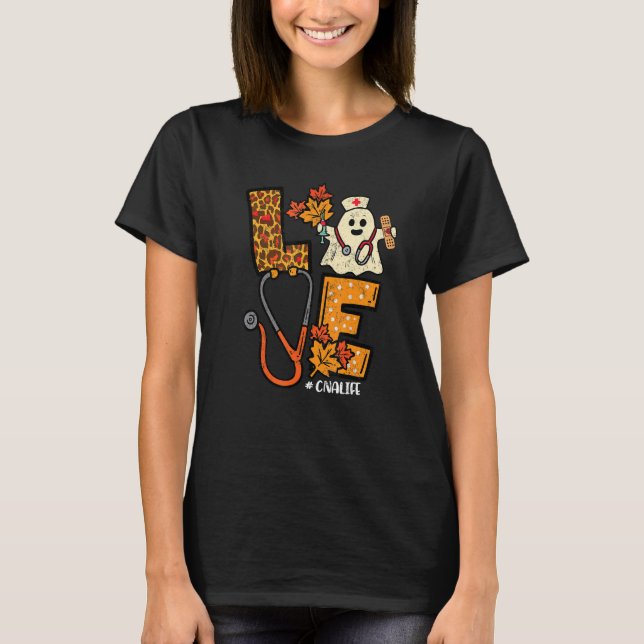 T-shirt Le fantôme léopard CNA Halloween Costume Automne p (Devant)