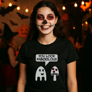 T-shirt Le fantôme rencontre le champignon Drôle Halloween