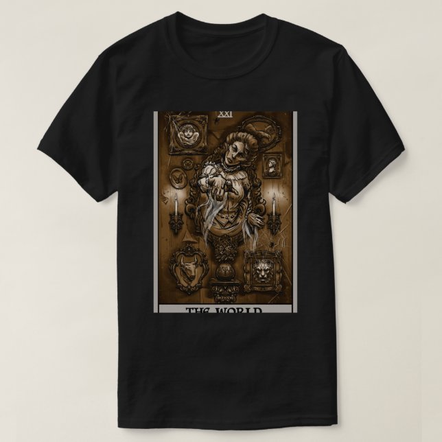 T-shirt Le fantôme victorien de la World Tarot Card (Design devant)