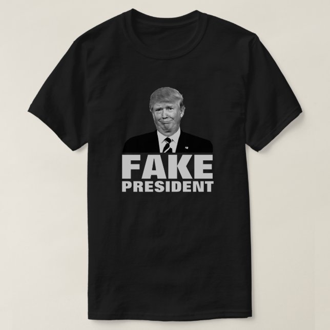 T-shirt Le FAUX PRÉSIDENT de Donald Trump pour des (Design devant)