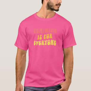 T-shirt Le Féminisme Est Pour Tout Le Monde Rétro Moderne 
