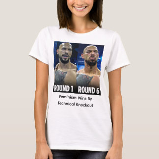 T-shirt Le féminisme gagne par knockout technique