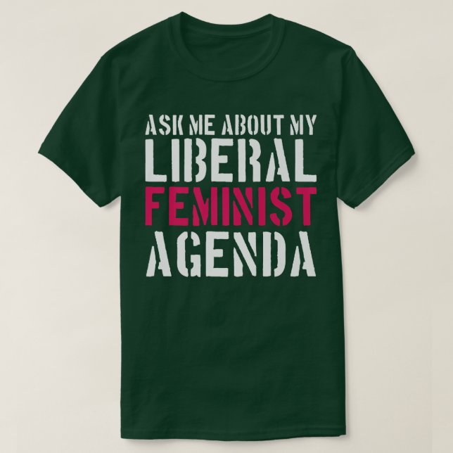 T-shirt Le féminisme M'Interroge Sur Mon Programme Féminis (Design devant)