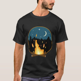 T-shirt Le feu de camp d'Idaho