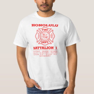 T-shirt Le feu Dept. Battalion 1 de Honolulu
