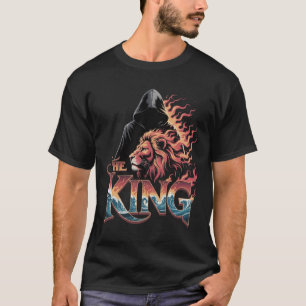 T-shirt Le Feu du Roi : Gardien voilé et Lion Flamboyant 