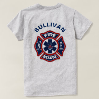 T-shirt Le feu et rouge et bleu de délivrance