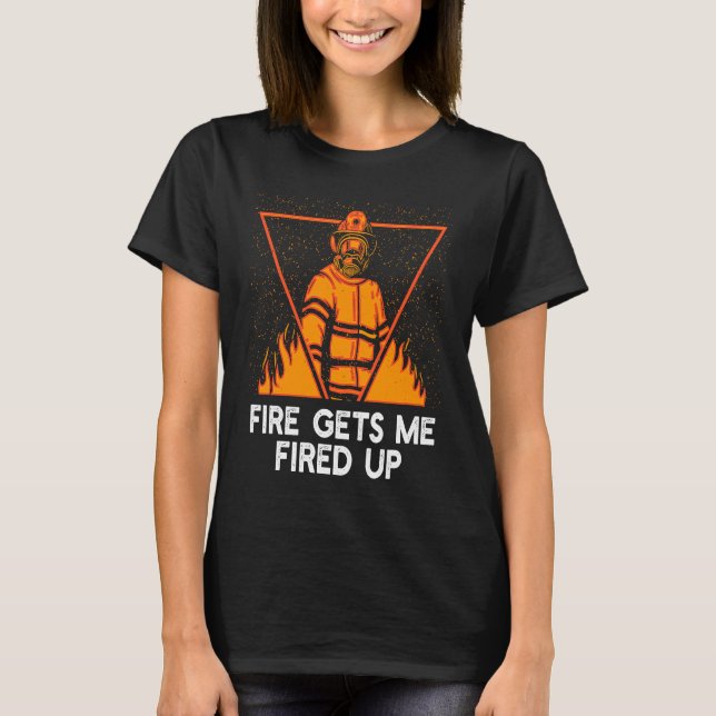 T-shirt Le Feu M'Enfuit Pompier Humour Pompier M (Devant)