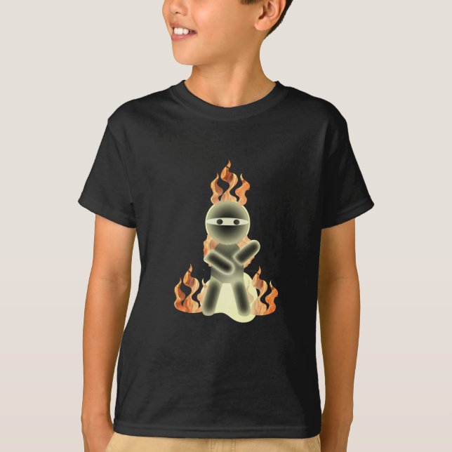 T-shirt Le feu Ninja (par kolohe Nick de lil) (Devant)