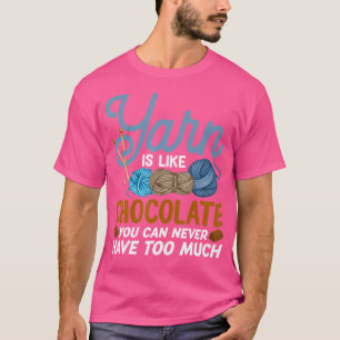 T-shirt Le Fil Drôle Est Comme Le Crochet Au Chocolat Et L