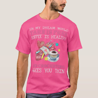 T-shirt Le fil est gratuit Le café vous rend mince