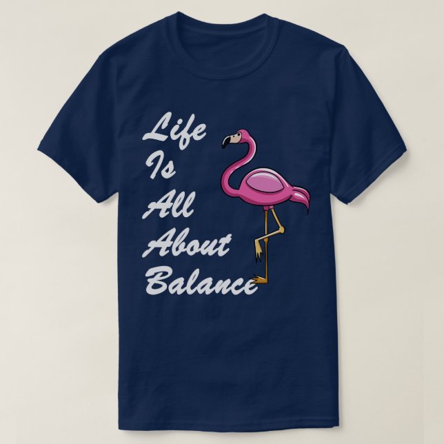 T-shirt Le Flamant rose, c'est l'équilibre (Design devant)