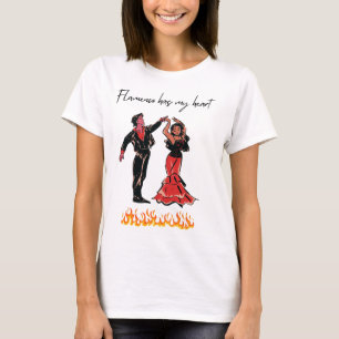 T-shirt Le flamenco a mon coeur