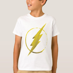 T-shirt Le Flash Emblème de la poitrine jaune