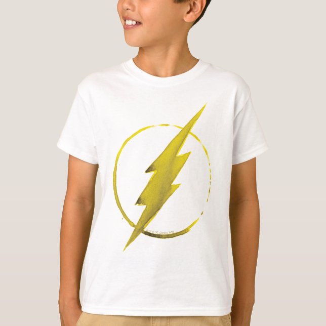 T-shirt Le Flash | Emblème de la poitrine jaune (Devant)