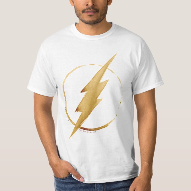 T-shirt Le Flash | Emblème de la poitrine jaune (Devant)