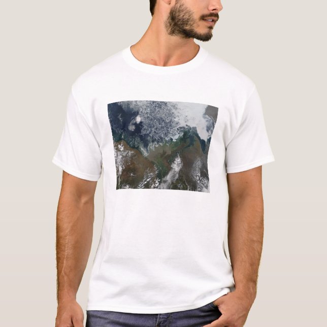 T-shirt Le fleuve Mackenzie se jette dans la baie Mackenzi (Devant)
