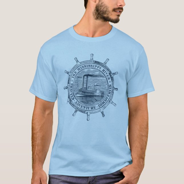 T-shirt Le fleuve Mississippi. Voyages. Aventure. (Devant)