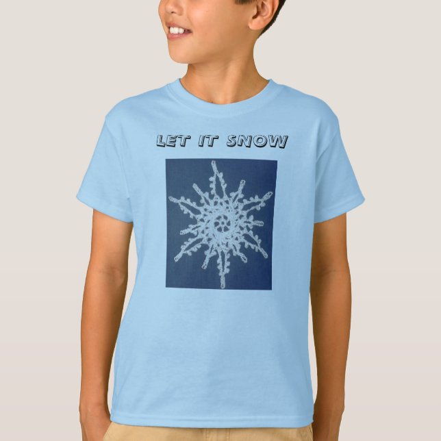 T-shirt Le flocon de neige, L'A LAISSÉ NEIGER (Devant)