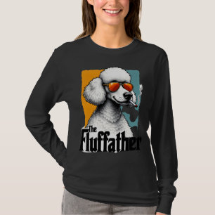 T-shirt Le Fluffather Caniche Vintage Drôle de Chien Mafia