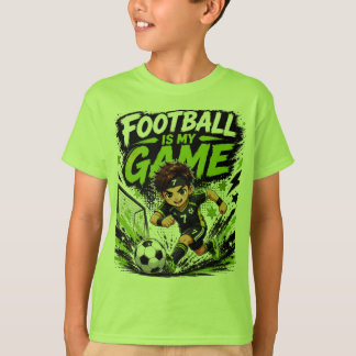 T-shirt Le Foot Est Mon Jeu | Design Sportif Kawaii Enfant