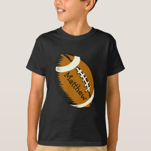 T-shirt Le football Brown folâtre la chemise d'enfants