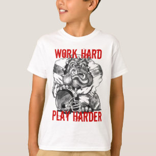 T-shirt Le football de bouledogue