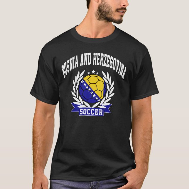 T-shirt Le football de la Bosnie-Herzégovine (Devant)