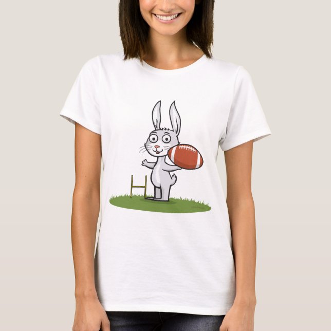 T-shirt Le football de lapin (Devant)