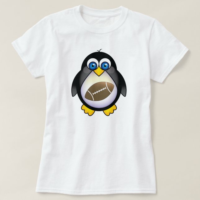 T-shirt Le football de pingouin (Design devant)