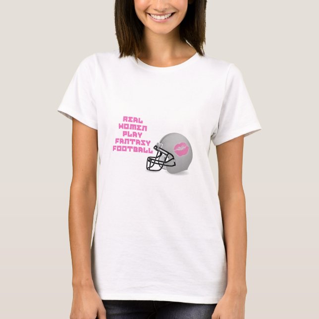 T-shirt Le football d'imaginaire de jeu de vraies femmes (Devant)