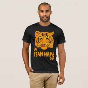 T-shirt Le football drôle de tigre vont Team le nom