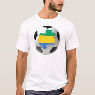T-shirt Le football du football du Gabon