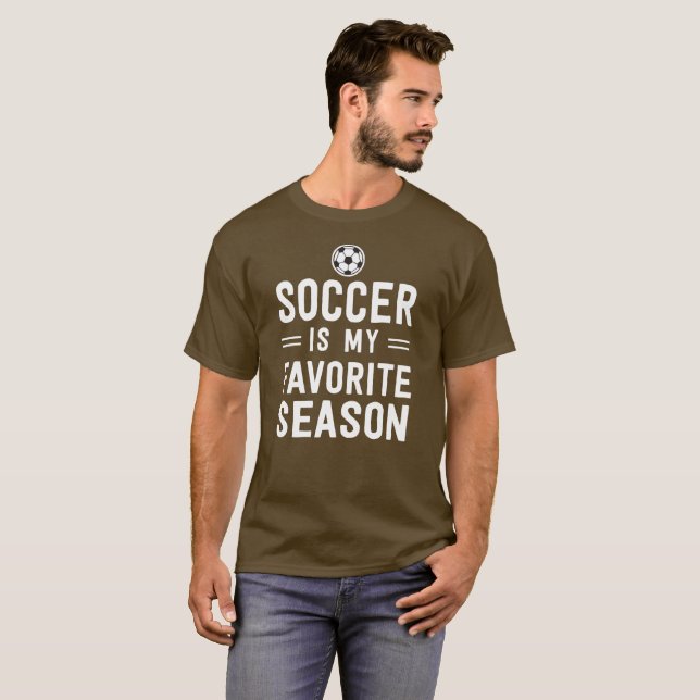 T-shirt Le football est ma saison préférée avec du ballon (Devant entier)