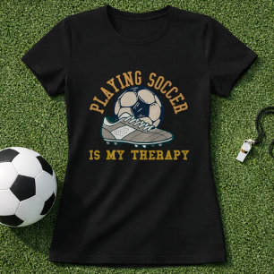 T-shirt Le football est ma thérapie Cleat Ball Citation