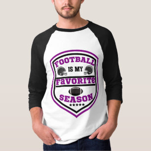 T-shirt Le Football Est Mon Logo De Saison Préférée Violet