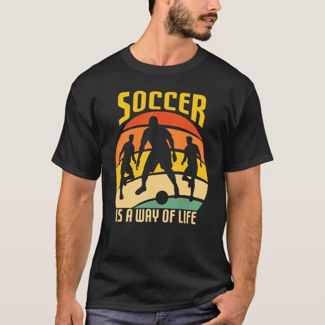 T-shirt Le Football Est Un Mode De Vie Joueur D'Équipe (Devant)