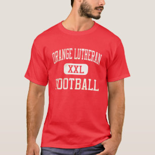 T-shirt Le football luthérien orange de Lancers